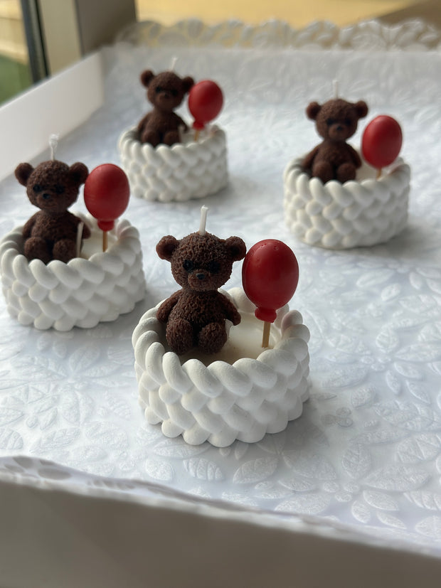 Teddy & Balloon Candle