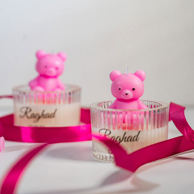 Teddy Candle in Glass Jar