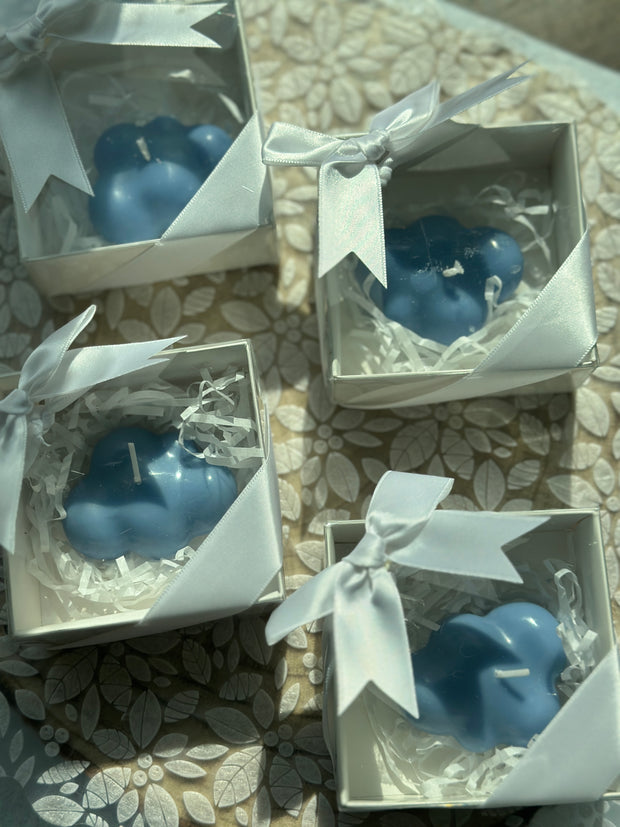 Cloud candle in blue color 