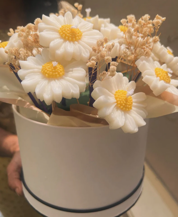 Daisy Flower Candle Bouquet