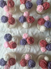 mini flower bouquet candle