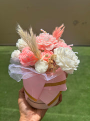 peony candle bouquet