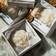 White Peony Flower Candle